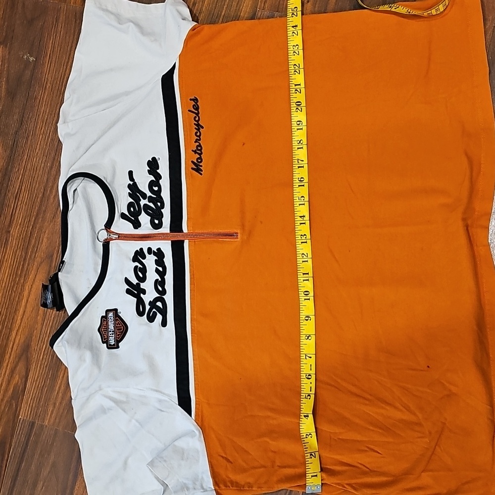 Harley-Davidson Orange,Black and  White  Top